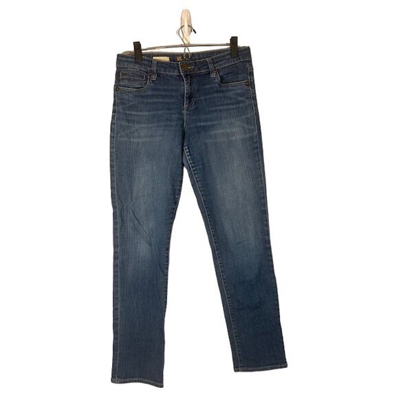 Kut from the Kloth Blue Catherine Boyfriend Classic Denim Jeans Women Sz 8 - Picture 1 of 11